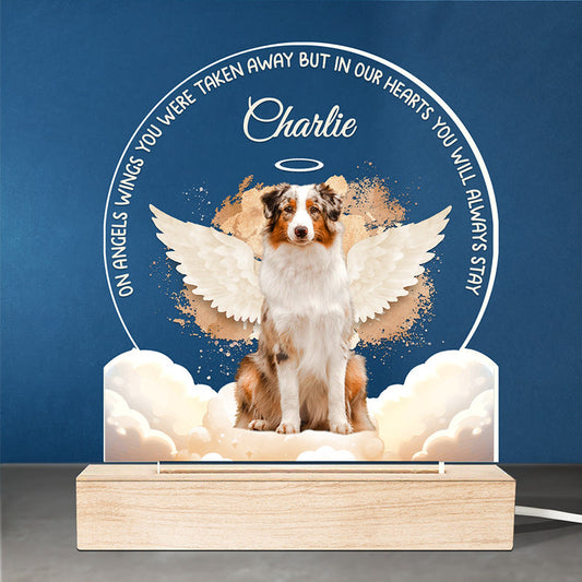 Custom Photo Forever In My Heart - Memorial Personalized Custom Shaped 3D LED Light - Sympathy Gift For Pet Owners, Pet Lovers